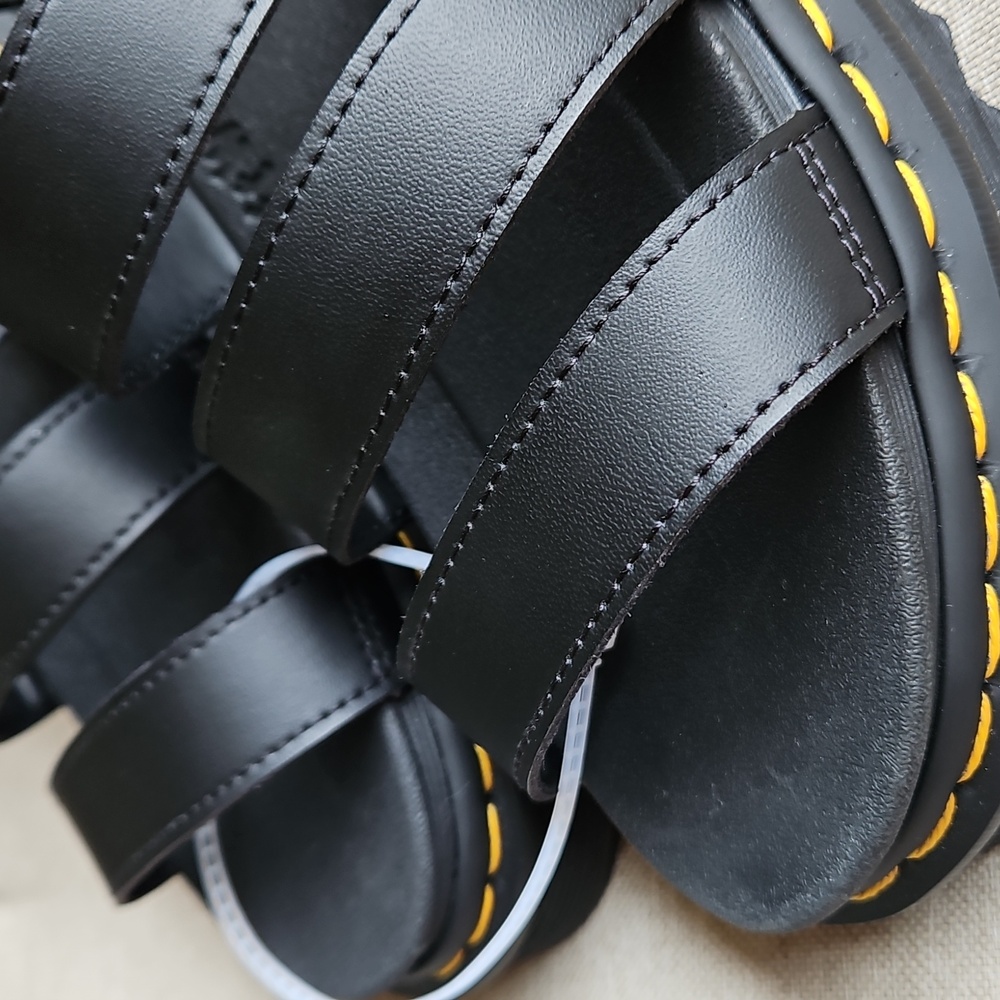 Dr Martens VEGAN Blaire Platform Sandals Ankle Strap- Black Sz 8, EU39 - Picture 3 of 11